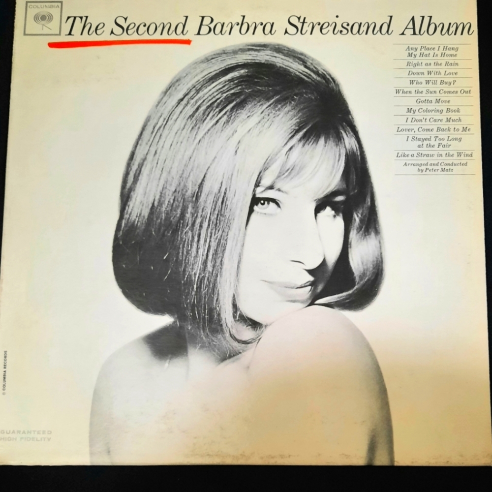 Barbra Streisand- The Second Barbra Streisand Album, Vinyl LP 1963